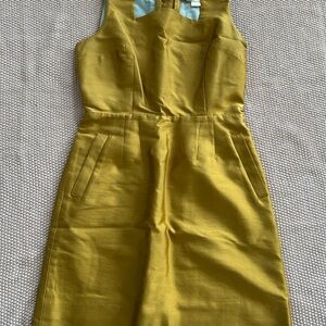 Elegant Yellow Sleeveless Dress